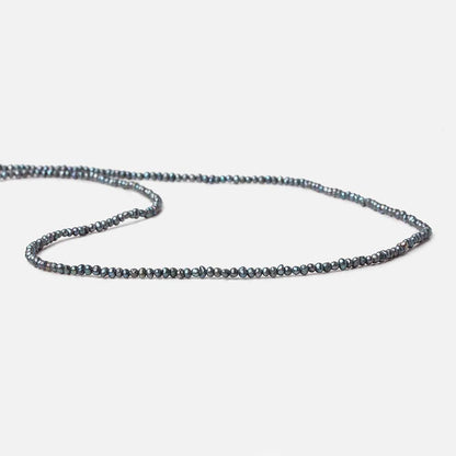 2mm Blue Peacock Side Drilled Petite Baroque Pearls 15.5 inch A