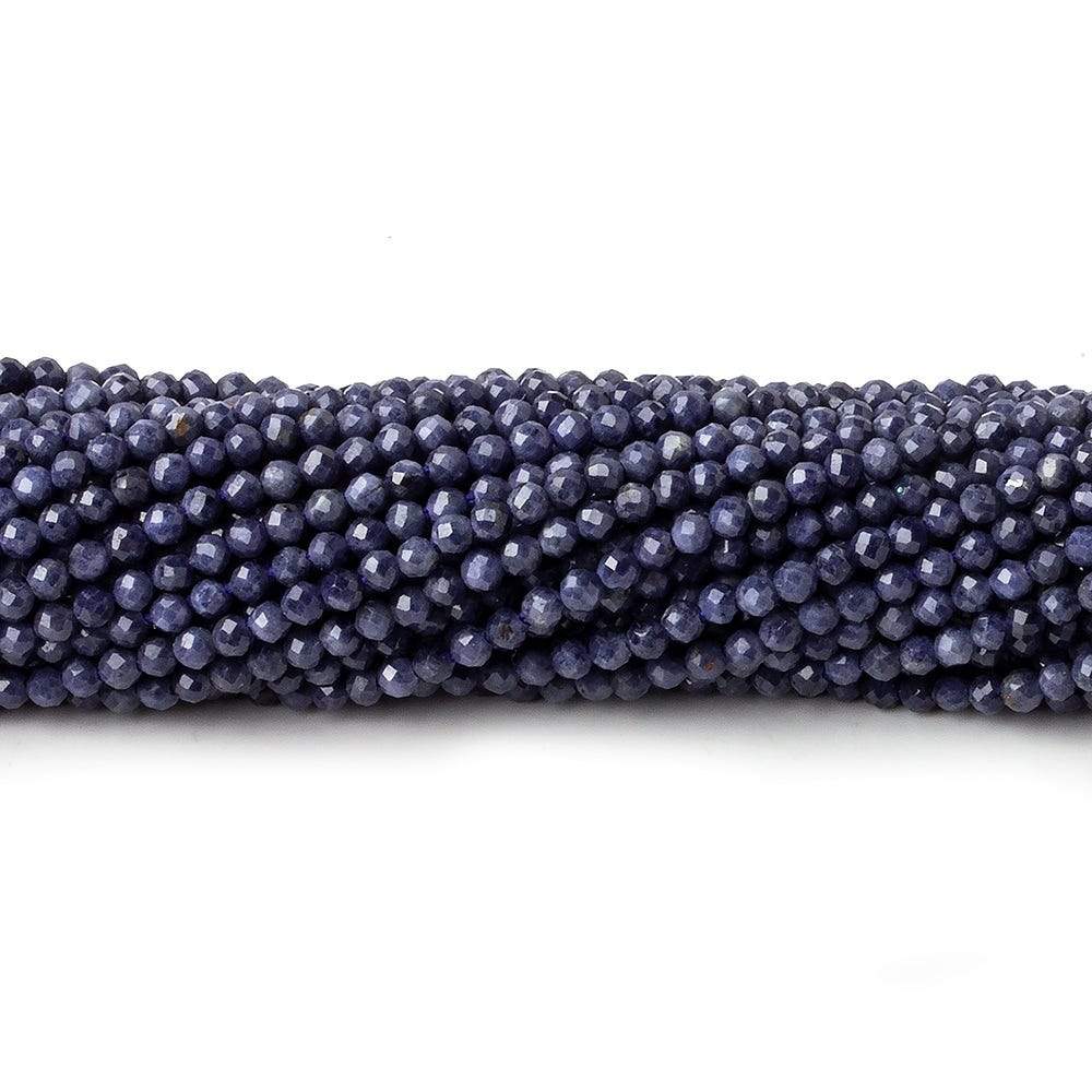 2mm Blue Sapphire micro faceted round beads 12.5 inch 150 pieces AA