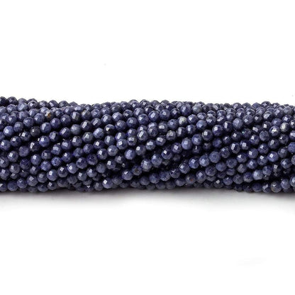 2mm Blue Sapphire micro faceted round beads 12.5 inch 150 pieces AA