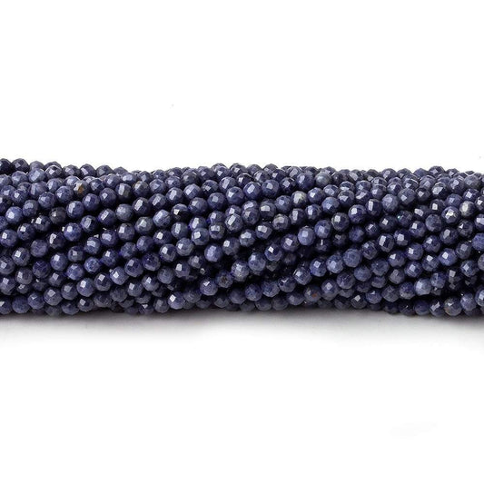 2mm Blue Sapphire micro faceted round beads 12.5 inch 150 pieces AA