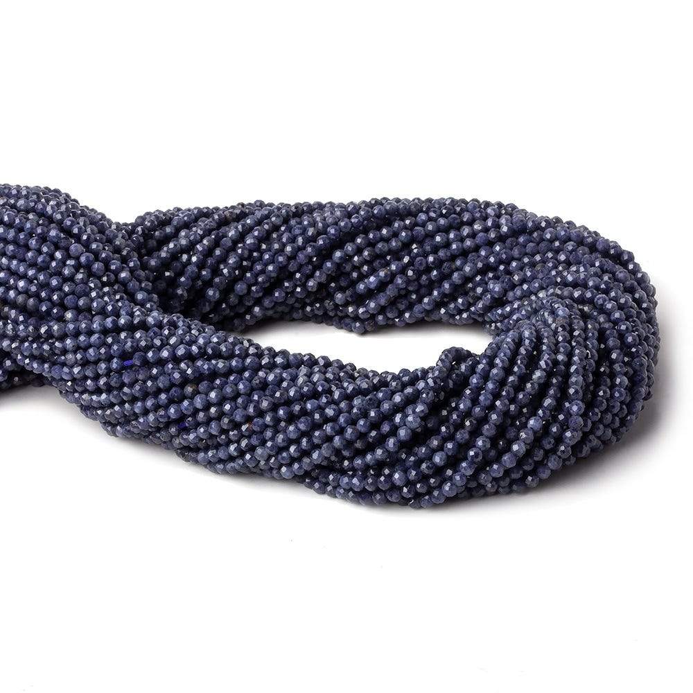 2mm Blue Sapphire micro faceted round beads 12.5 inch 150 pieces AA