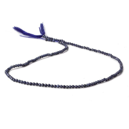 2mm Blue Sapphire micro faceted round beads 12.5 inch 150 pieces AA