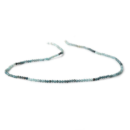 2mm Blue Sapphire Micro Faceted Round Beads 12.5 inch 168 pieces