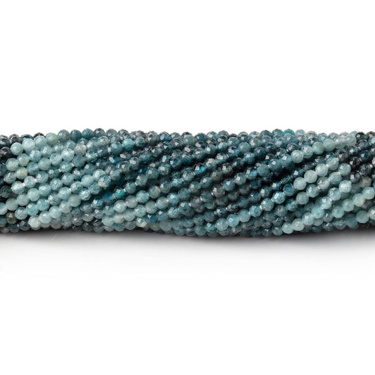 2mm Blue Sapphire Micro Faceted Round Beads 12.5 inch 168 pieces