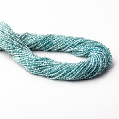 2mm Blue Zircon Micro Faceted Rondelle Beads 12.5 inch 194 pieces AA