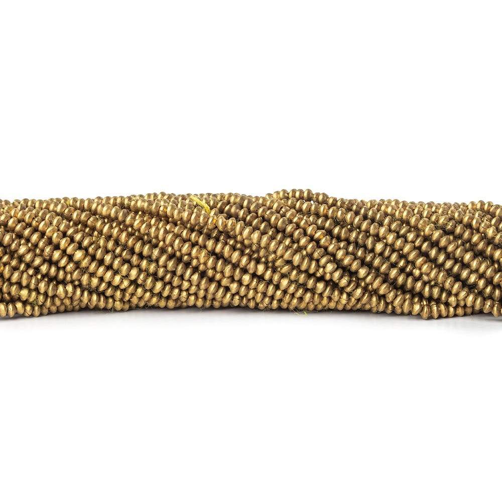 2mm Brass Disc Beads 8 inch 140 pieces