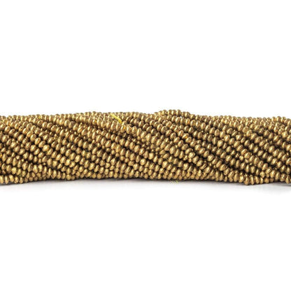 2mm Brass Disc Beads 8 inch 140 pieces