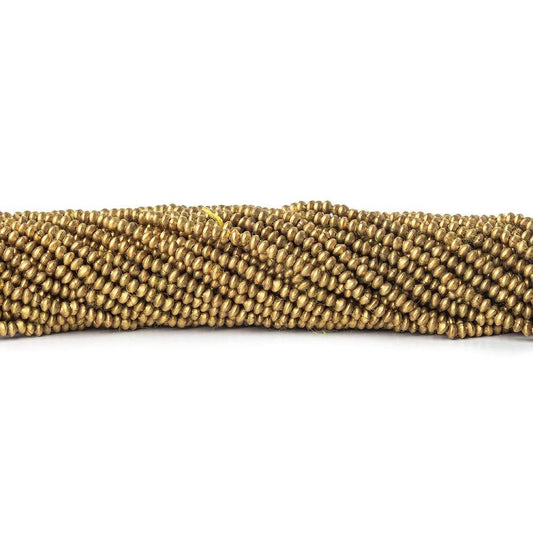 2mm Brass Disc Beads 8 inch 140 pieces