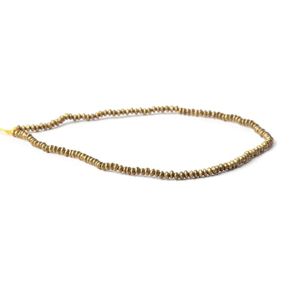 2mm Brass Disc Beads 8 inch 140 pieces