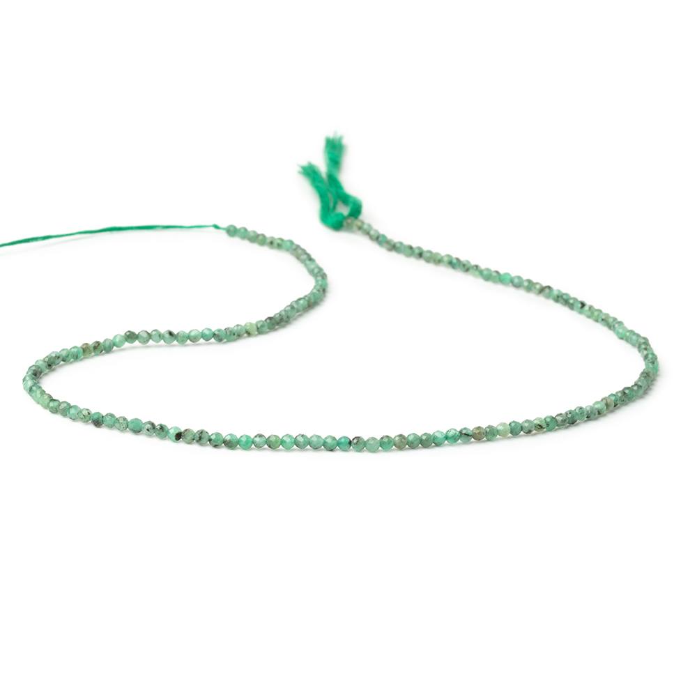 2mm Brazilian Emerald Micro Faceted Round Beads 12.75 inch 148 pieces
