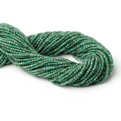 2mm Brazilian Emerald Micro Faceted Round Beads 12.75 inch 148 pieces
