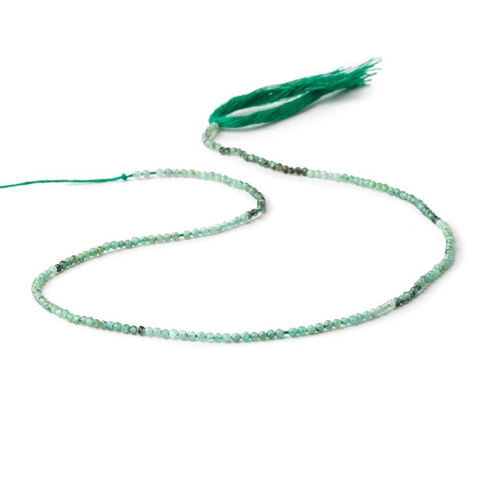 2mm Brazilian Emerald Micro Faceted Round Beads 13 inch 190 pieces