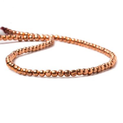 2mm Bright Copper plain round Beads 8 inch 104 pieces