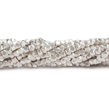 2mm Brushed Faceted Nugget Beads 8 inch 84 pieces