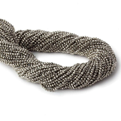 2mm Champagne Metallic plated Pyrite micro faceted rounds 12.5 inch 170 pieces