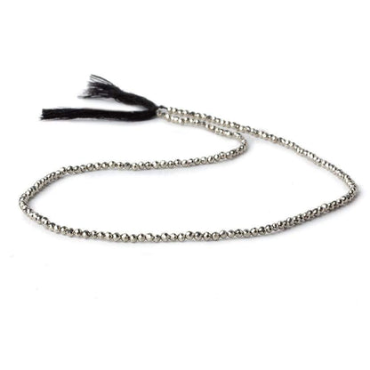 2mm Champagne Metallic plated Pyrite micro faceted rounds 12.5 inch 170 pieces