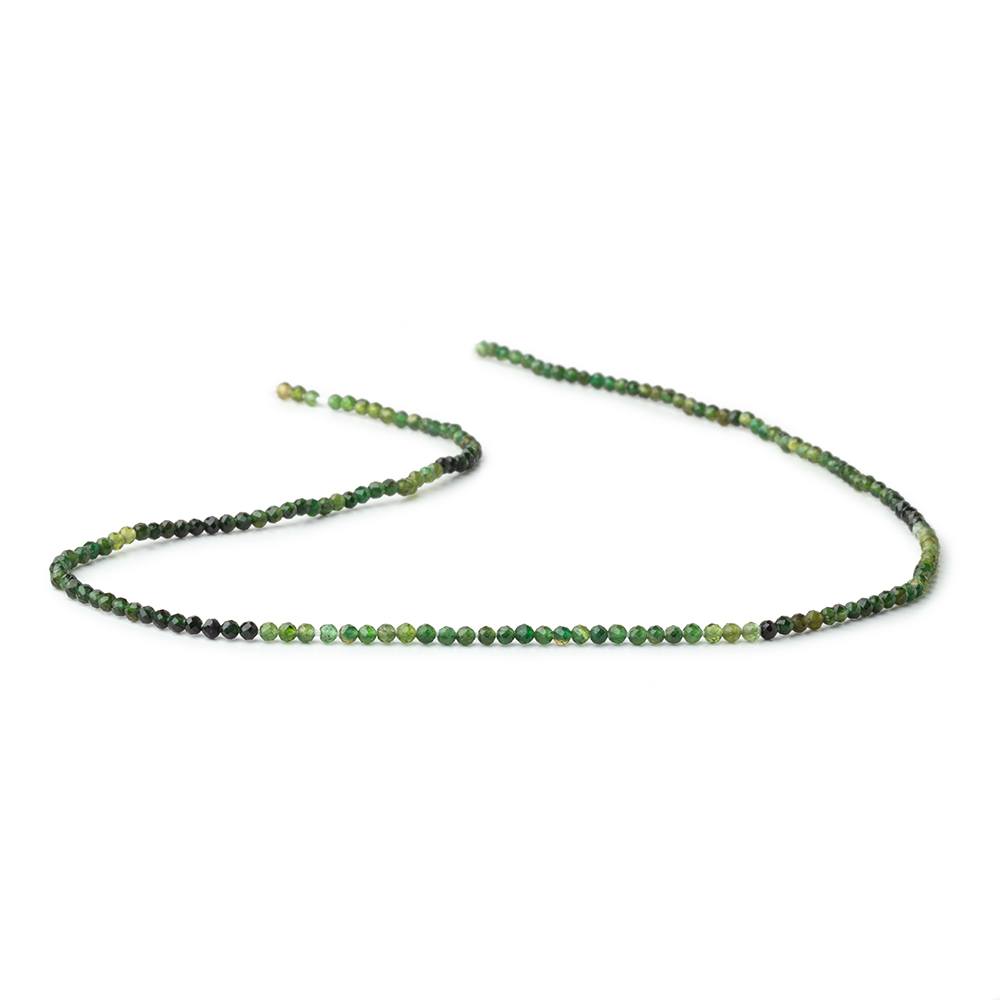 2mm Chrome Tourmaline Micro Faceted Rounds 12.75 inch 170 Beads AAA