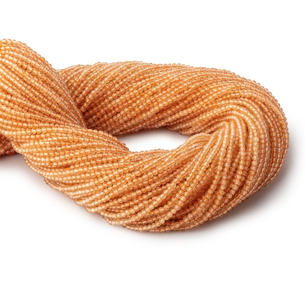 2mm Citrine Micro Faceted Round Beads 12.5 inch 166 pieces AA