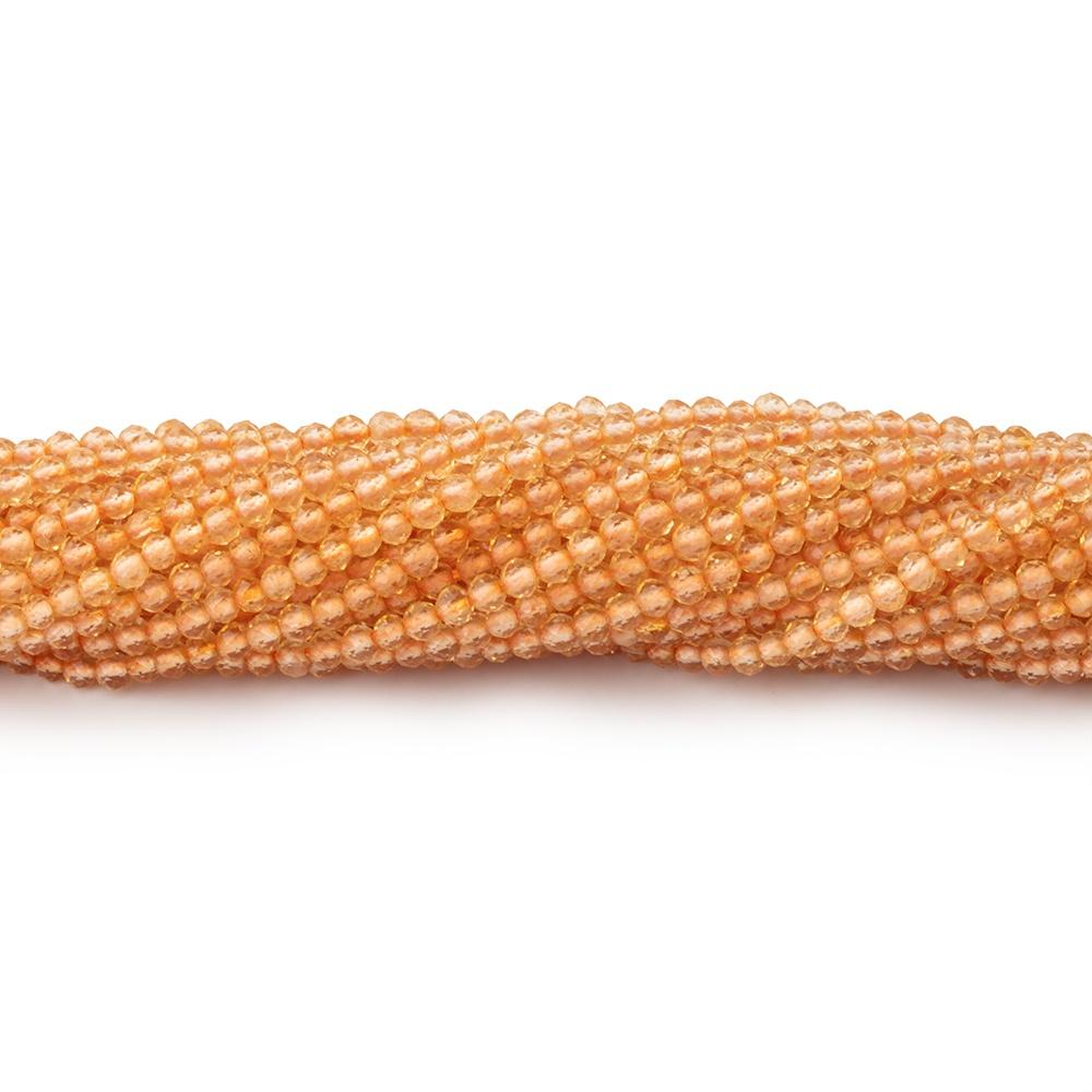2mm Citrine Micro Faceted Round Beads 12.5 inch 166 pieces AA
