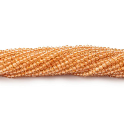 2mm Citrine Micro Faceted Round Beads 12.5 inch 166 pieces AA