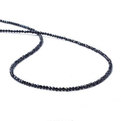2mm Dark Blue Sapphire Micro Faceted Rondelle Beads 18 inch 260 pieces