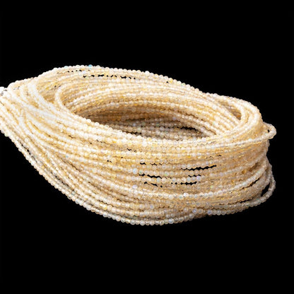 2mm Ethiopian Opal Micro Faceted Rondelle Beads 16 inch 248 pieces