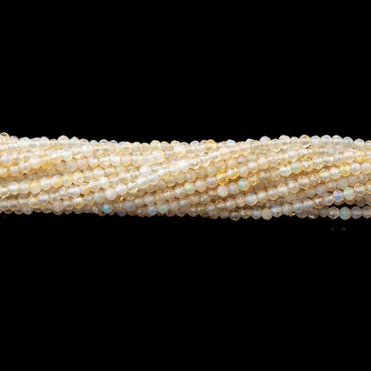 2mm Ethiopian Opal Micro Faceted Rondelle Beads 16 inch 248 pieces
