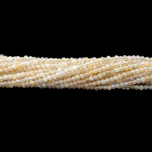 2mm Ethiopian Opal Micro Faceted Rondelle Beads 16 inch 248 pieces