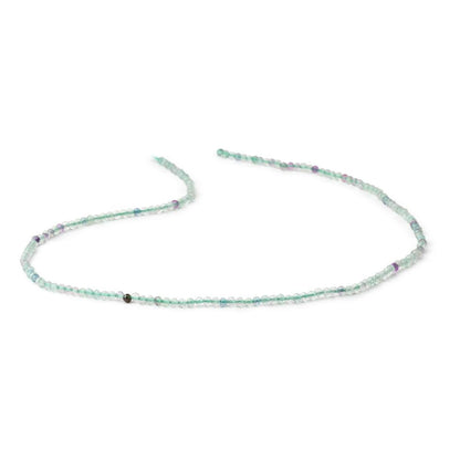 2mm Fluorite Micro Faceted Round Beads 12.75 inch 170 pieces