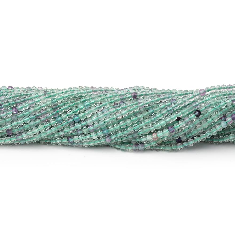 2mm Fluorite Micro Faceted Round Beads 12.75 inch 170 pieces