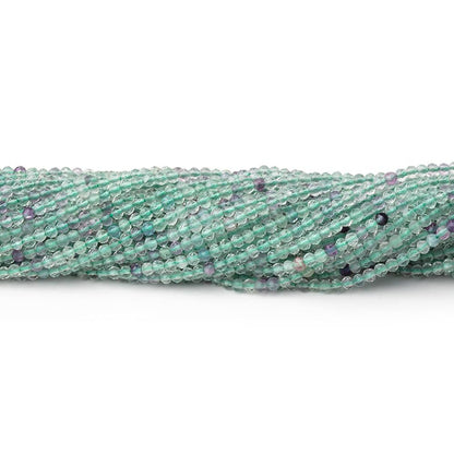 2mm Fluorite Micro Faceted Round Beads 12.75 inch 170 pieces