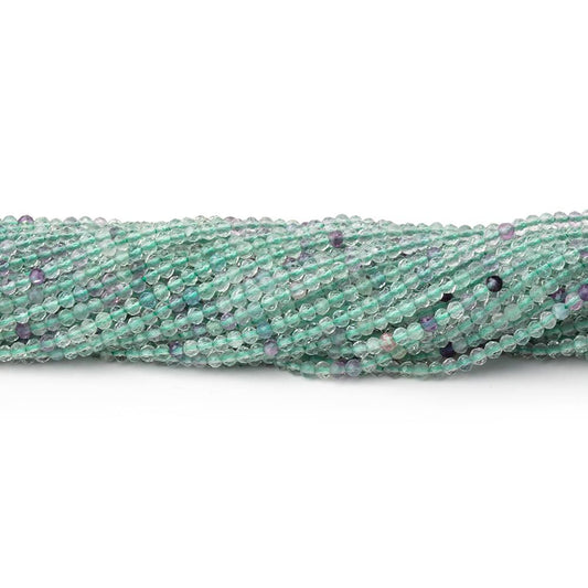 2mm Fluorite Micro Faceted Round Beads 12.75 inch 170 pieces
