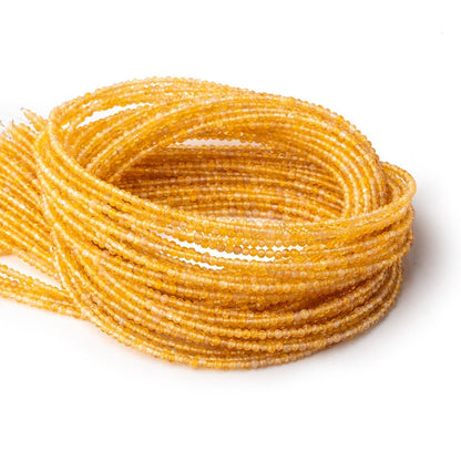 2mm Golden Ethiopian Opal Micro Faceted Rondelle Beads 16 inch 248 pieces