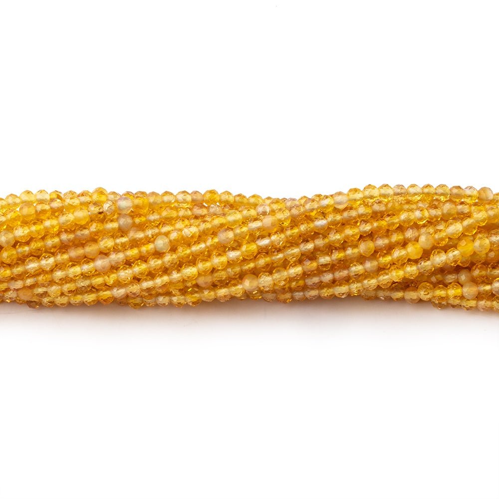 2mm Golden Ethiopian Opal Micro Faceted Rondelle Beads 16 inch 248 pieces