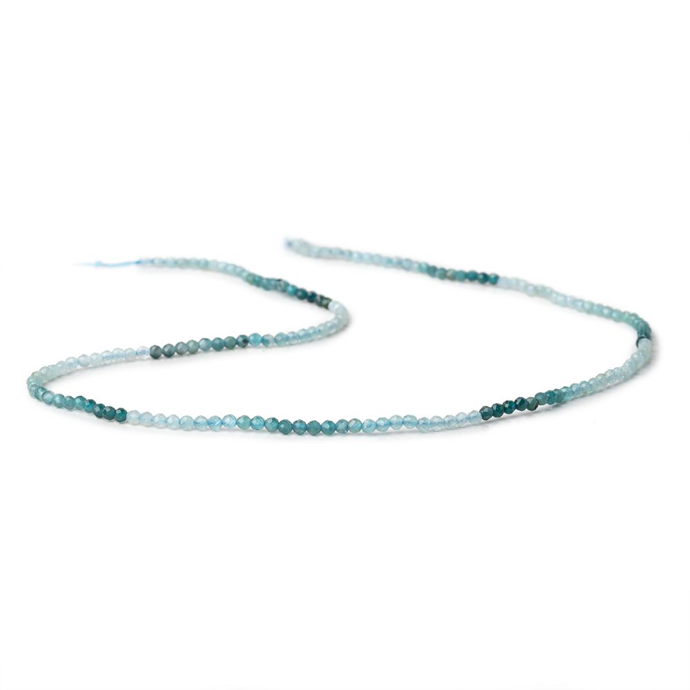 2mm Grandidierite Micro Faceted Round Beads 12.5 inch 160 pieces AA