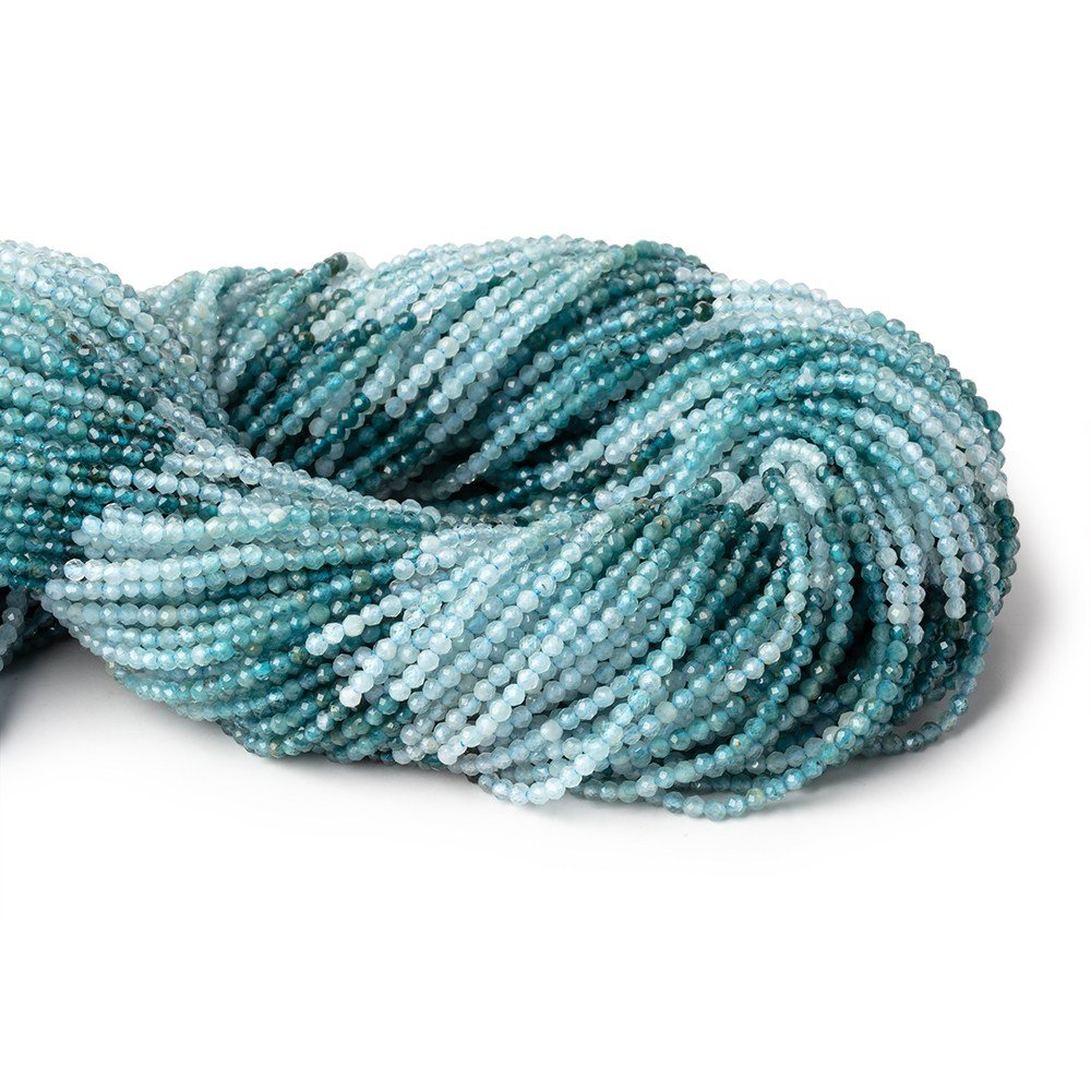 2mm Grandidierite Micro Faceted Round Beads 12.5 inch 160 pieces AA