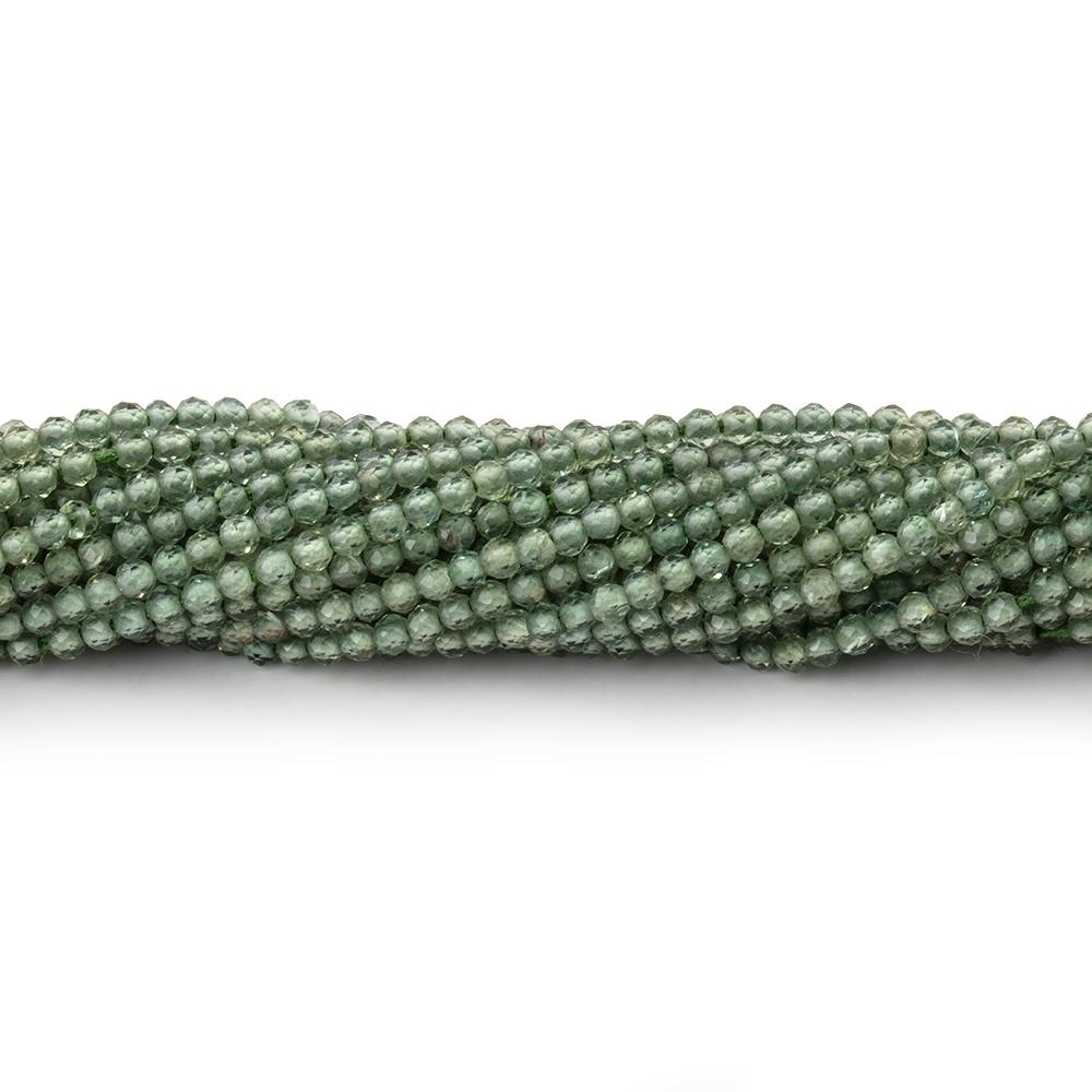 2mm Green Apatite Micro Faceted Round Beads 12.5 inch 187 pieces AA