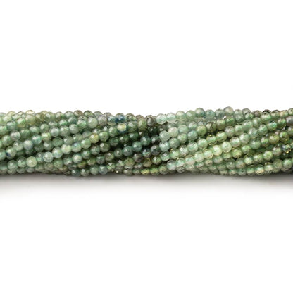 2mm Green Sapphire Micro Faceted Round Beads 12.5 inch 180 pieces