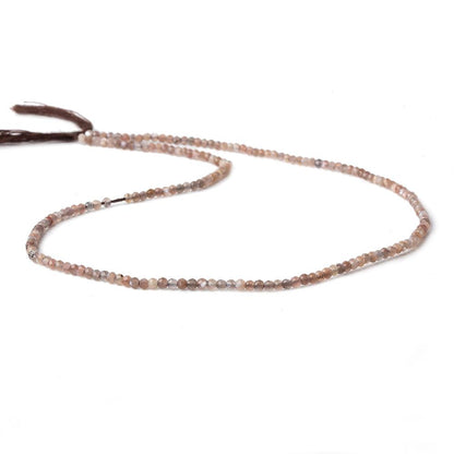 2mm Grey and Brown Moonstone Micro Faceted rondelle beads 13 inch 220 pieces AAA