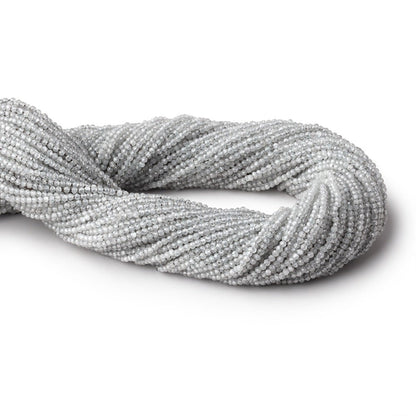 2mm Grey Zircon Micro Faceted Rondelle Beads 12.5 inch 187 pieces