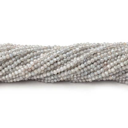 2mm Grey Zircon Micro Faceted Rounds 12.5 inch 168 Beads