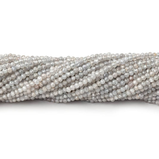 2mm Grey Zircon Micro Faceted Rounds 12.5 inch 168 Beads