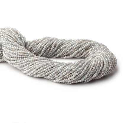 2mm Grey Zircon Micro Faceted Rounds 12.5 inch 168 Beads