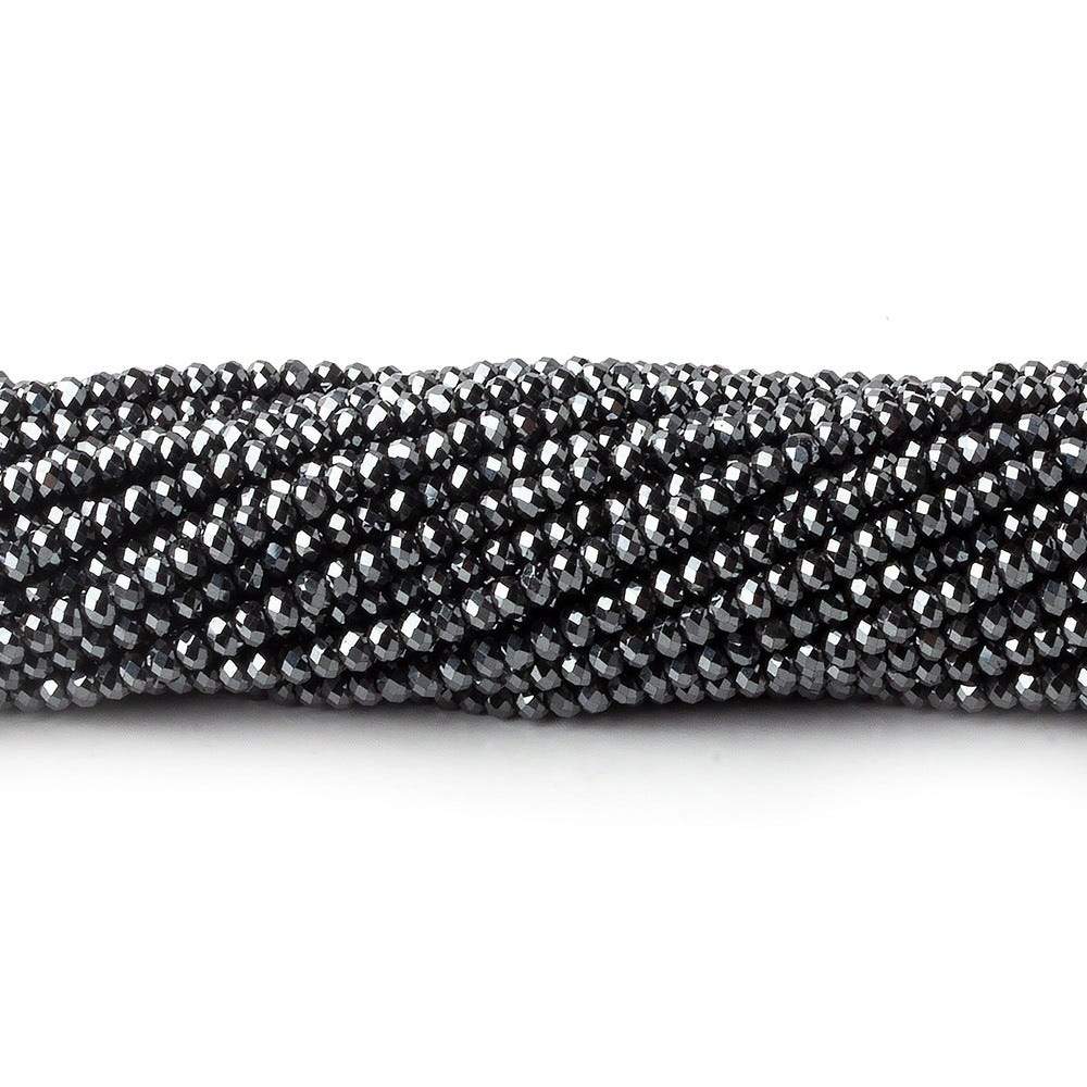 2.3mm Hematite Micro Faceted Rondelle Beads 13 inch 200 pieces