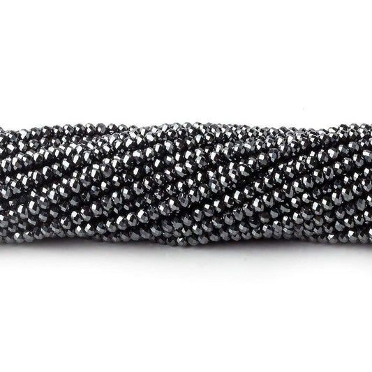 2.3mm Hematite Micro Faceted Rondelle Beads 13 inch 200 pieces