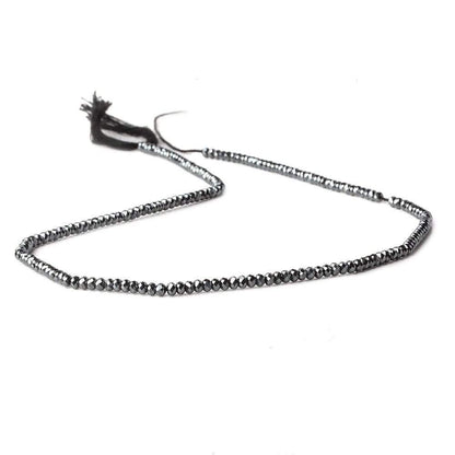 2.3mm Hematite Micro Faceted Rondelle Beads 13 inch 200 pieces