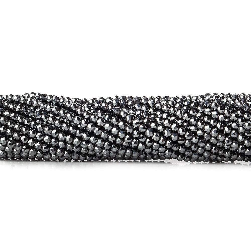 2mm Hematite Micro Faceted round beads 13 inch 180 pcs
