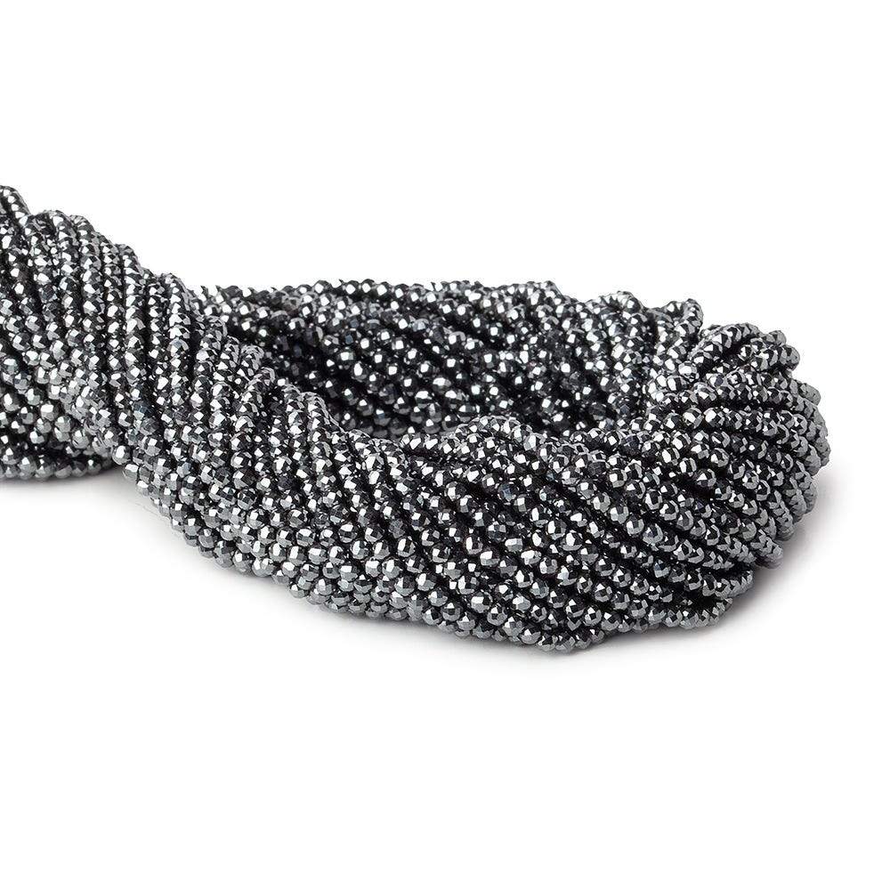 2mm Hematite Micro Faceted round beads 13 inch 180 pcs