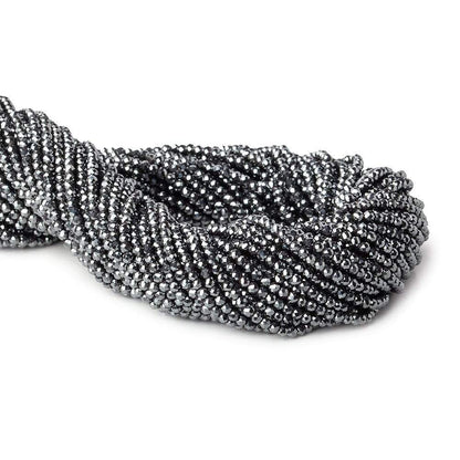 2mm Hematite Micro Faceted round beads 13 inch 180 pcs