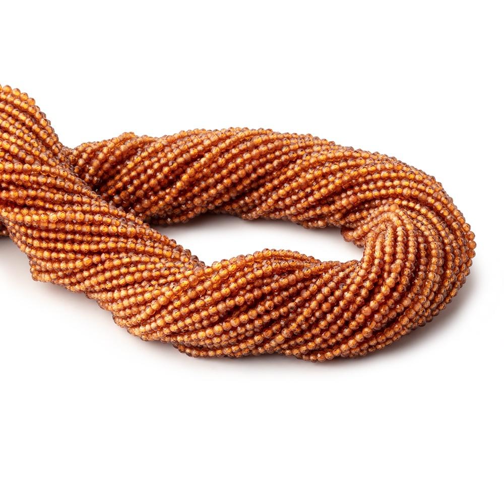 2mm Hessonite Garnet Micro Faceted Round Beads 12.5 inch 169 pieces